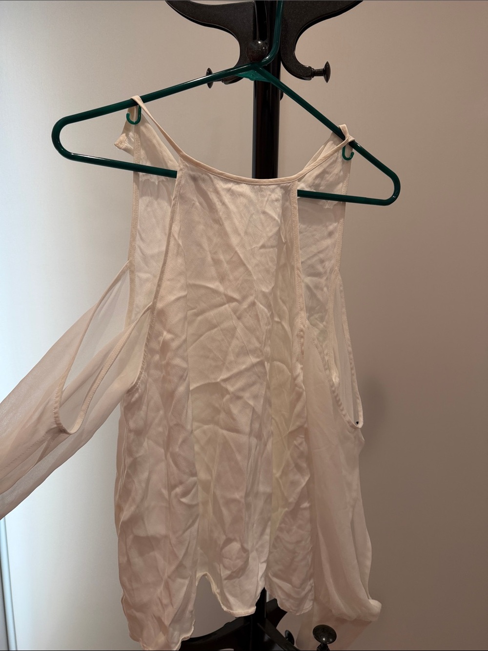 Zara Cream Sheer Sleeveless Camisole
